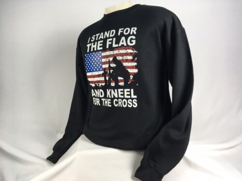 I Stand For The Flag And Kneel For The Cross Black Sweatshirt
