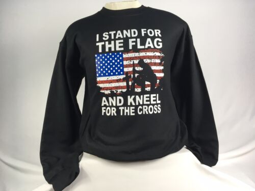 I Stand For The Flag And Kneel For The Cross Black Sweatshirt