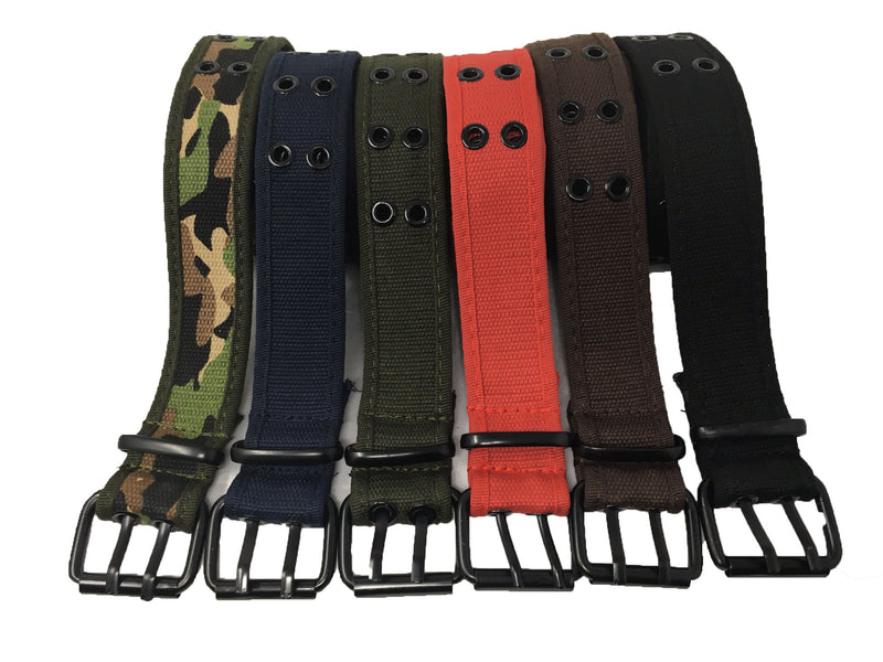 1.5" Wide Coffee Brown Canvas Web Military Tactical Belts
