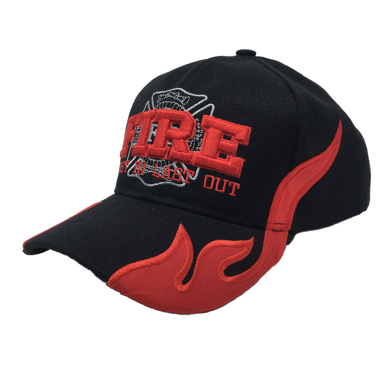 First In Last Out Fire Department Hat Black