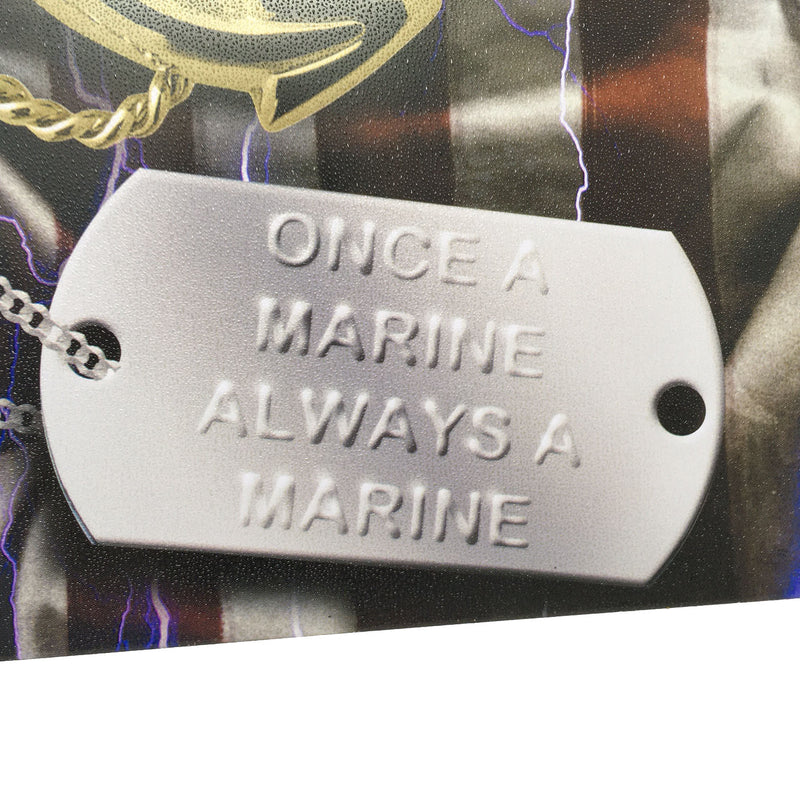 US Marines Once a Marine Always a Marine 15"x12" Tin Sign