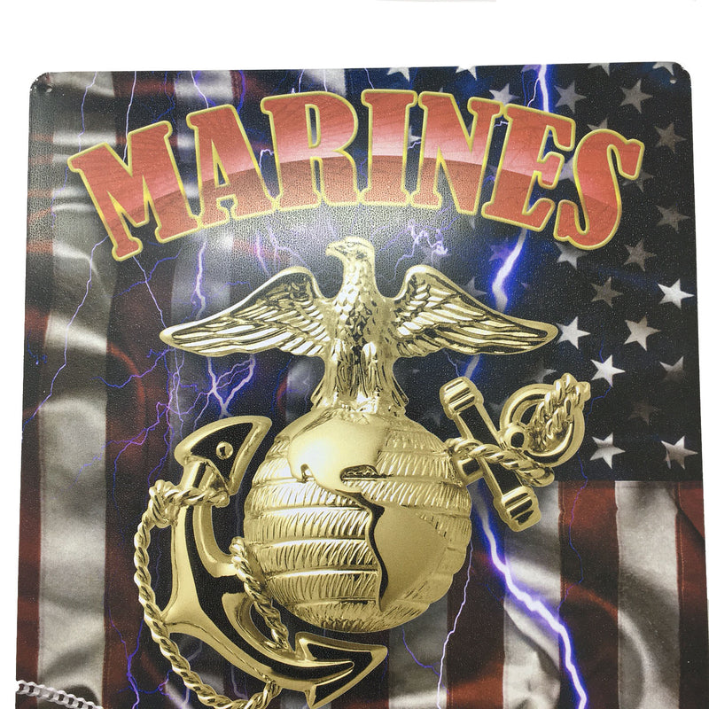 US Marines Once a Marine Always a Marine 15"x12" Tin Sign