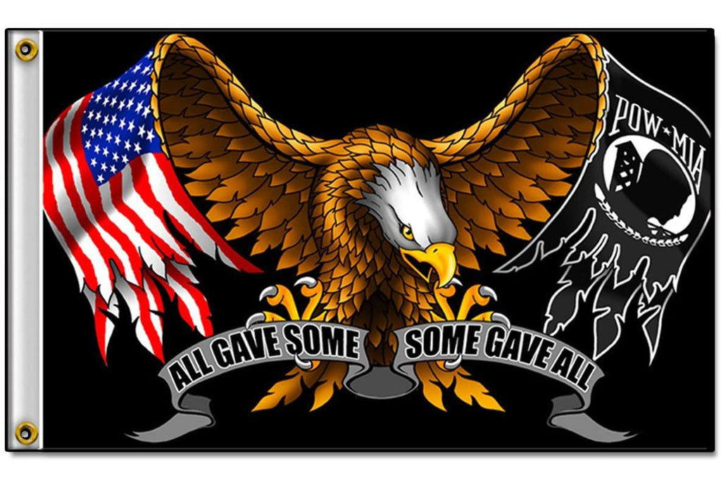 Pow Mia Eagle Patch 11  All Gave Some, Some Gave All US Flag